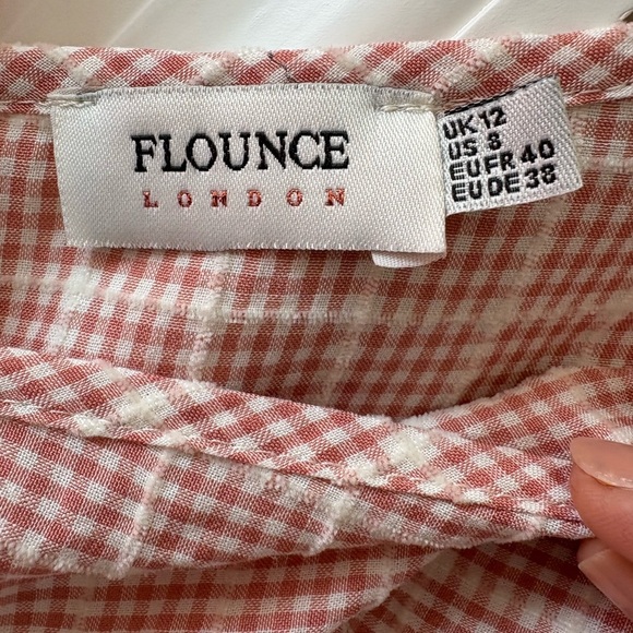 Flounce London Midi Cami Dress in Pink and White Check - Picture 4 of 11